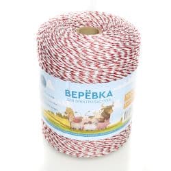 Веревка для электропастуха 6-ти жильная 6х0.16 / 70 кг / 5,5 Ом / 1000 м